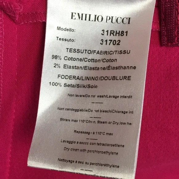 Emilio Pucci Cross Off Shoulders Straps Fit-n- Flare Cocktail Dress Fuchsia Sz 8 - Picture 6 of 12